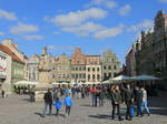 Der Marktplatz von Poznań, (Posen) am 30.