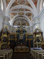 Poznan / Posen, Innenraum der Kirche des allerheiligsten Blutes Jesu in der Kramarska Strae, erbaut 1704 (12.06.2021)