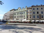 Krakau, historische Huser am Hauptmarkt Rynek (04.09.2020)
