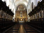 Krakau, Hochaltar und Chorgesthl in der Karmeliterkirche (04.09.2020)