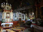 Lopuszna, Innenraum der Holzkirche Maria Geburt (02.09.2020)