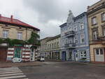 Strzelno / Strelno, Huser am Rynek Platz in der Altstadt (12.06.2021)