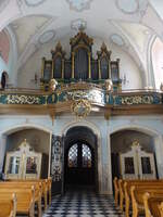 Piotrkow Trybunalski / Petrikau, Orgelempore in der Jesuitenkirche (14.06.2021)