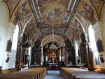 Wielun, barocker Innenraum der Franziskanerkirche, erbaut 1634 (15.09.2021)
