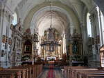 Uchanie, barocker Innenraum der Pfarrkirche Maria Himmelfahrt (16.06.2021)