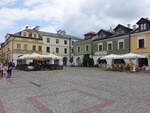 Zamosc, historische Huser am Rynek Solny Platz (16.06.2021)