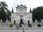 Wegrow, Pfarrkirche Maria Himmelfahrt, erbaut von 1703 bis 1706 im Auftrag der Familie Krasinski, barocke Basilika, Architekt Johann Reisner und Carlo Ceroni (05.08.2021)