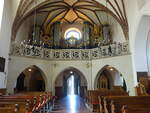 Radom, Orgelempore in der Klosterkirche St.