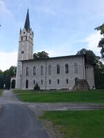 Myslakowice / Zillerthal-Erdmannsdorf, Pfarrkirche Herz Jesu, erbaut von Karl Friedrich Schinkel (11.09.2021)