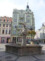 Swidnica / Schweidnitz, Neptunbrunnen am Rynek Platz (11.09.2021)