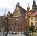 Breslau (Wroclaw), am Rathaus (Ratusz), 01.06.2005  