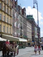 Am Ring (Rynek) in Breslau im Sommer 2012