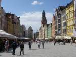 Am Ring (Rynek) in Breslau im Sommer 2012