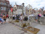 Gdansk / Danzig, Skulptur an der Most Zielony oder grnen Brcke (02.08.2021)