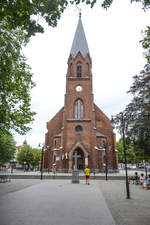 Ustka (Hinterpommern) - Die Stolpmnder Pfarkirche von 1888.