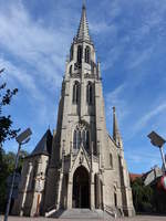 Katowice / Kattowitz, neugotische Maria Himmelfahrt Kirche, erbaut von 1862 bis 1870 (05.09.2020)
