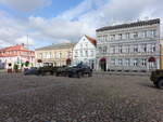 Trzebiatow / Treptow an der Rega, Huser am Rynek Platz (01.08.2021)