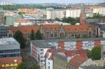 Aussicht von der Jakobskathedrale in Stettin (Katedra Świętego Jakuba).