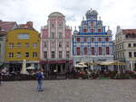 Szczecin / Stettin, historische Giebelhuser am Rynek Sienny (31.07.2021)