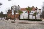 SILVES, 17.03.2022, Blick vom Largo Jos Correia Lobo auf die Rckseite der Kathedrale