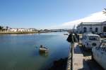 TAVIRA (Concelho de Tavira), 24.01.2007, Blick auf den Rio Gilo, ganz rechts ein Teil der ehemaligen Markthalle