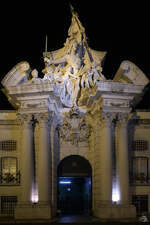 Der mit ein monumentalen Portikus gestaltete Haupteingang des 1851 unter dem Namen Artilleriemuseum gegrndeten Militrmuseums in Lissabon.