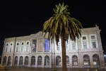 Das 1911 erbaute Rektorat der Universitt Porto (Universidade do Porto) bei Nacht.