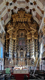 Blick auf den Altar der Kathedrale von Porto (S do Porto), mit deren Bau Anfang des 12.