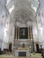 Fatima, Hochaltar der Wallfahrtskirche Basilica Antiga (27.05.2014)