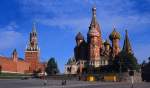 Die Basilius-Kathedrale am Roten Platz in Moskau.