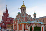 Die Kasaner Kathedrale auf dem Roten Platz in Moskau.