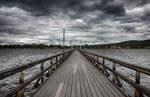 Die Lngbrygga (lange Brcke) in Rttvik (Dalarna / Schweden) ist 628 Meter lang.