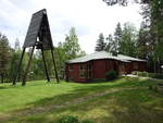 Strmsund, Hoting Kyrka, erbaut 1963, Glockenturm von 1974 (01.06.2018)