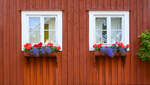 Detailaufnahme eines Hauses in der Altstadt von Vstervik.