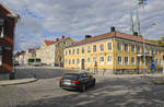 Kpmnnens Hus (Das Haus des Kaufmannes) an der Ecke Kronobergsgatan-Norra Jrnvgsgatan in der sdschwedischen Stadt Vxj.