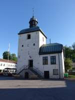 Vadstena, Radhuset, erbaut ab 1400, zweistckiger Westflgel mit des Rathaussaal, Turm 15.