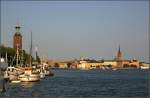 Blick auf Riddarholmen vom Norr Mlarstrand aus.