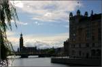 Blick von der Riksbron zum Stadhuset.