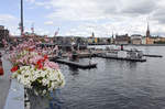 Blick auf Klara Mlarstrand von der Brcke Stadshusbron in Stockholm.