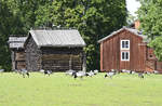 Mora bondgrd (deutsch: Bauernhof) im Stockholmer Freilichtmuseum Skansen.