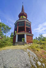 Hsjstapeln ist eine Kopie der 21 Meter hhen Glockenturm in Hrsj im schwedischen Jmtland.