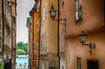 Gasse in der Gamla Stan in Stockholm.