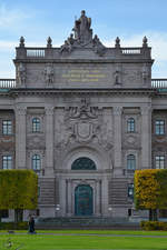 Das zwischen 1897 und 1905 erbaute Reichstagsgebude in Stockholm.