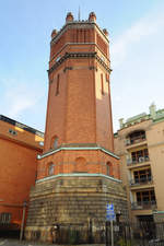 Der Wasserturm Mosebacke befindet sich im Stockholmer Stadtteil Sdermalm.