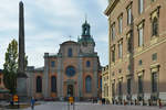 Die Sankt Nikolai Kirche im Herzen von Stockholm.