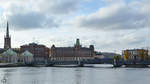Blick auf die Insel Riddarholm in Stockholm.