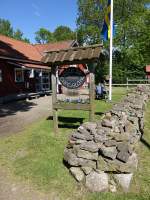 Falkping, Freilichtmuseum sle T, Schwedens grter erhaltener Husler-Besiedelung,  von den 20 Htten sind 7 zeitgem eingerichtet (14.06.2015)