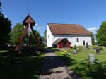 Kirche von Valtorp, erbaut ab 1100, nach Osten erweitert 1722, Glockenturm von 1738 (14.06.2015)