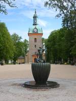 Kirche von Vnersborg, erbaut von 1783 bis 1784 durch Thure Wennberg, Turm erbaut 1799 (19.06.2015)