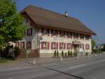 Gasthof Bren in Muhen, Geburtshaus des letzten hingerichteten Verbrechers Aargaus  Bernhard Matter, Kanton Aargau (19.04.2011)